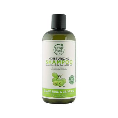 Moisturizing Shampoo | Moisturizing Grape Seed & Olive Oil Shampoo, Restores Hair and Scalp With Natural Essential Oils, 16 Fl oz by Petal Fresh