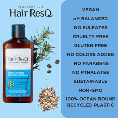 Hair Thickening Shampoo | Strengthen & Volumize, Vegan & Cruelty-Free, 12 fl oz by Petal Fresh