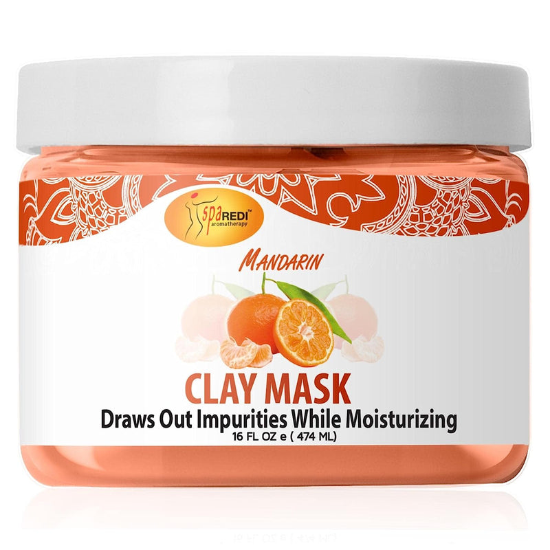 Clay Mask Mandarin Aroma, 16oz by Spa Redi