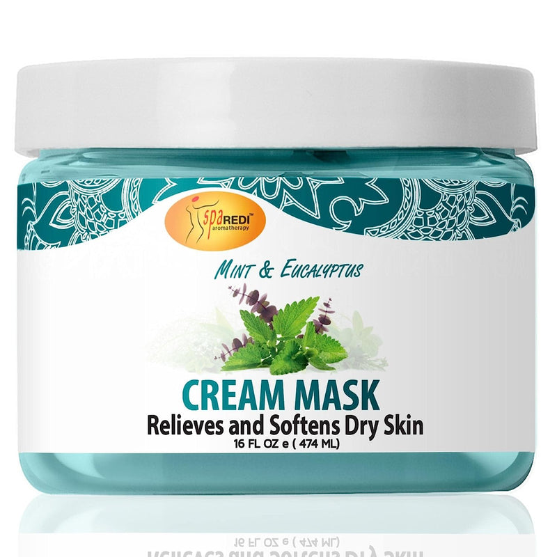 Pedicure Cream Mask Mint & Eucalyptus Aroma, 16oz by Spa Redi