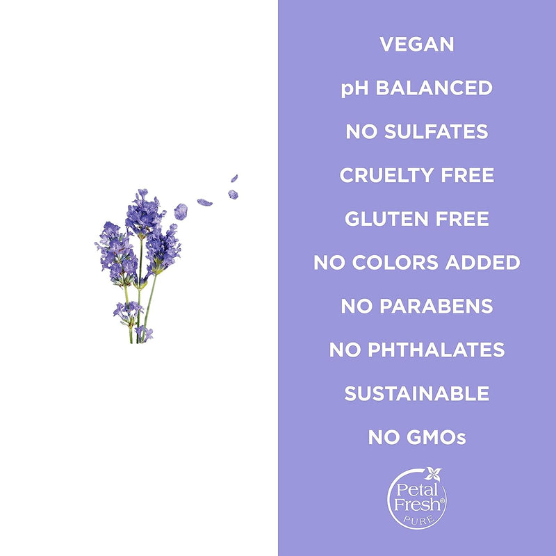 Bath & Shower Gel Lavender, Instantly Calming, Lasting Nourishment, Vegan and Cruelty Free, 16 Fl oz by Petal Fresh