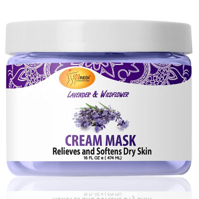 Pedicure Cream Mask Lavender & Wildflower Aroma, 16oz by Spa Redi