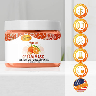 Pedicure Cream Mask Mandarin Aroma, 16oz by Spa Redi