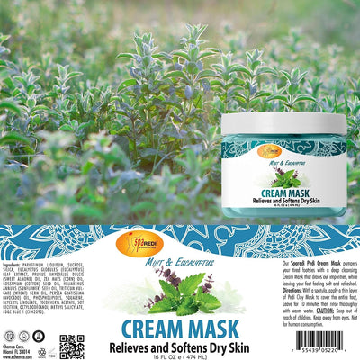 Pedicure Cream Mask Mint & Eucalyptus Aroma, 16oz by Spa Redi