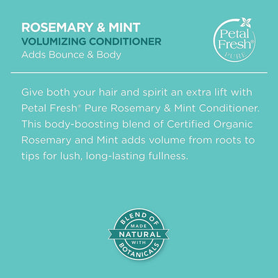 Volumizing Conditioner | Rosemary & Mint Volumizing Conditioner With Natural Essential Oils, 16 Fl. oz by Petal Fresh