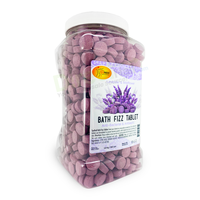 Foot Soak Tablets For Pedicures - Bath Fizz Spa Tablets Lavender Aroma, 128oz by Spa Redi