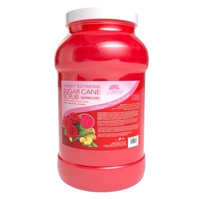 Sugar Scrub With Organic Sugar Cane - French Rose Aroma, 1 Gallon