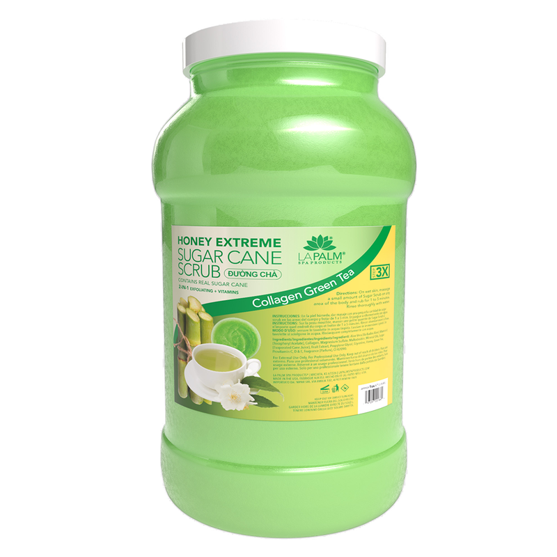Sugar Scrub With Organic Sugar Cane - Green Tea Aroma, 1 Gallon
