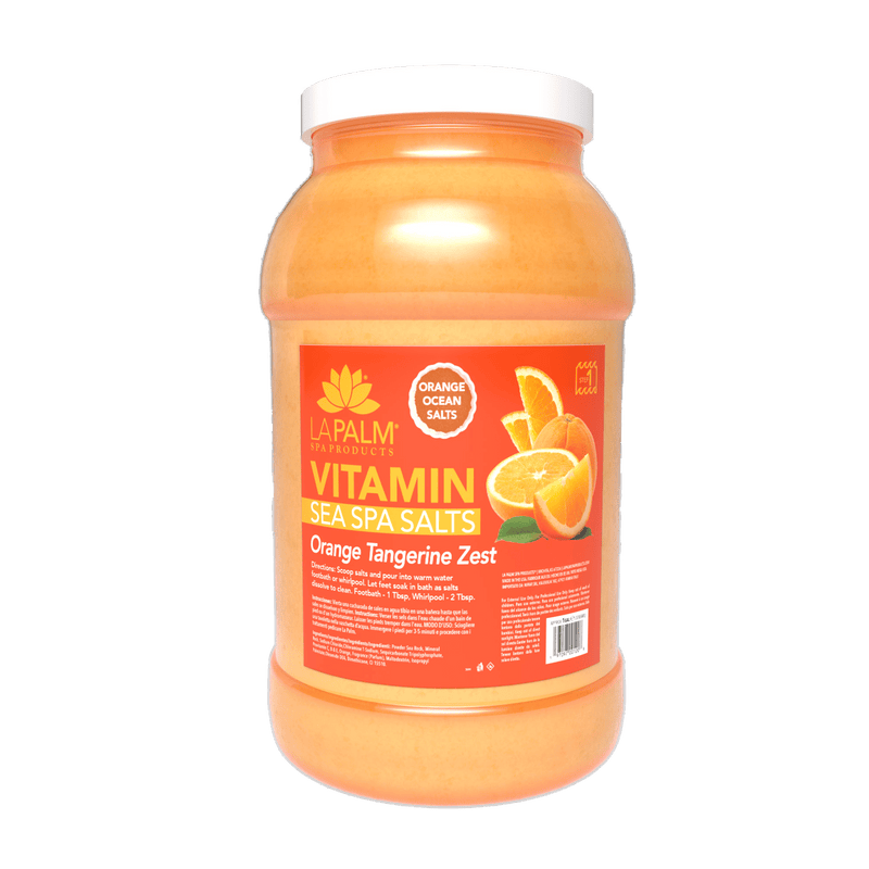 Dead Sea Salt Foot Soak - Orange Tangerine Aroma, Softens & Breaks Down Dead Skin, 1 Gallon by LaPalm