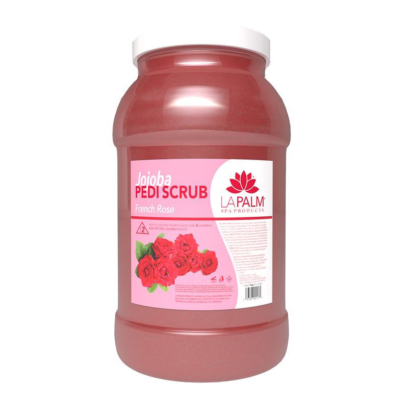 Pedicure Scrub For Feet With Jojoba Oil - French Rose, 1 Gallon By LaPalm