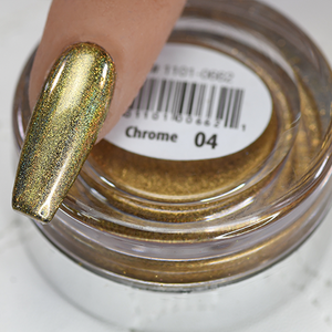 Chrome Nail Art Effect, Gold Hologram 1g by Cre8tion
