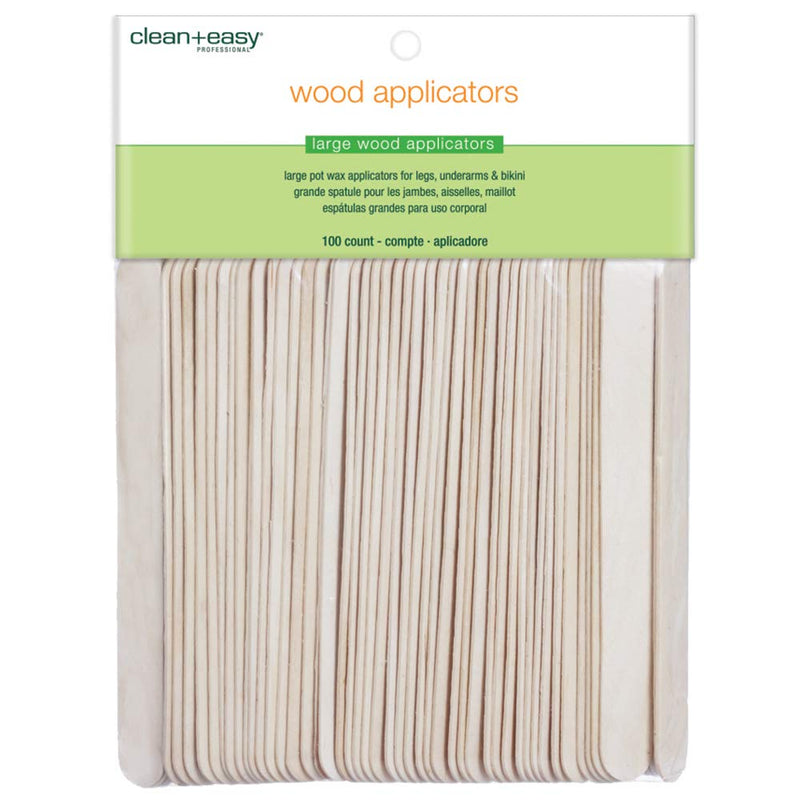 Clean + Easy Large Wax Applicator Stick, 100ct