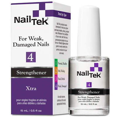 NailTek Xtra 4 - Nail Strengthener for Damaged Nails, 0.5oz