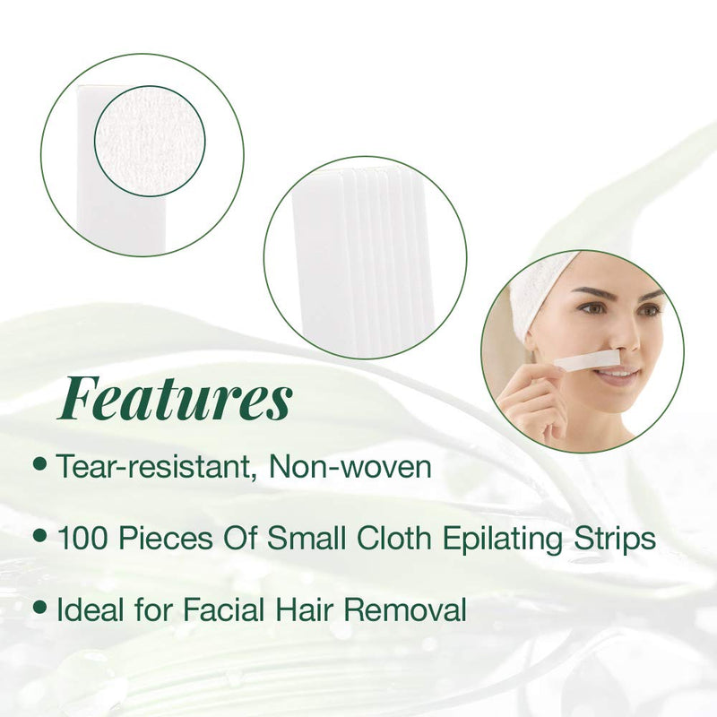 Clean + Easy Small Cloth Strips for Facial Waxing 100ct