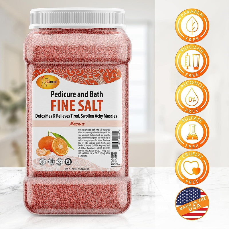 Detox Foot Soak Made with Dead Sea Salt Mandarin Aroma, 128oz by Spa Redi