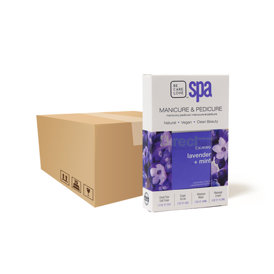 4-Step Pedicure & Manicure Kit Lavender & Mint, All Natural Ingredients Case of 50 by BCL SPA