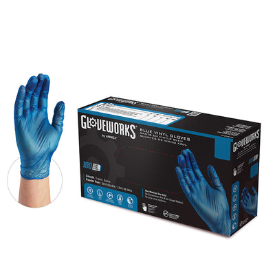 Vinyl Disposable Gloves - Powder-Free & Industrial Grade, Case of 1000 by Ammex