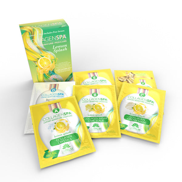 LaPalm Collagen Spa Pedi & Mani Kit - Lemon Splash (6 steps)
