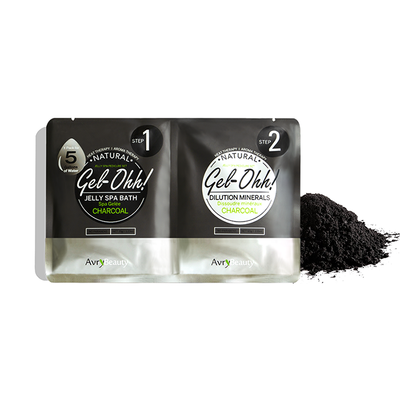 Jelly Pedicure Spa Packets - Charcoal Gel-Ohh By AvryBeauty