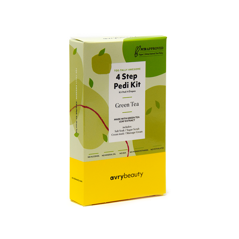 AvryBeauty 4 Step Pedicure Kit, Green Tea