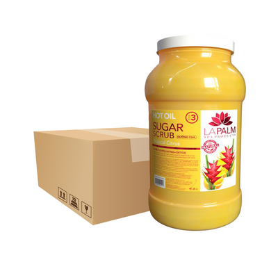 Hot Oil Pedicure Sugar Scrub, Tropical Citrus 128oz Case of 4 By LaPalm