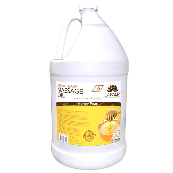 Massage Oil Aromatherapy - Milk & Honey Aroma, 1 Gallon by LaPalm