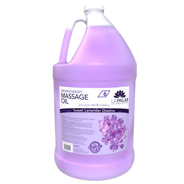 Massage Oil Aromatherapy - Lavender Aroma, 1 Gallon by LaPalm