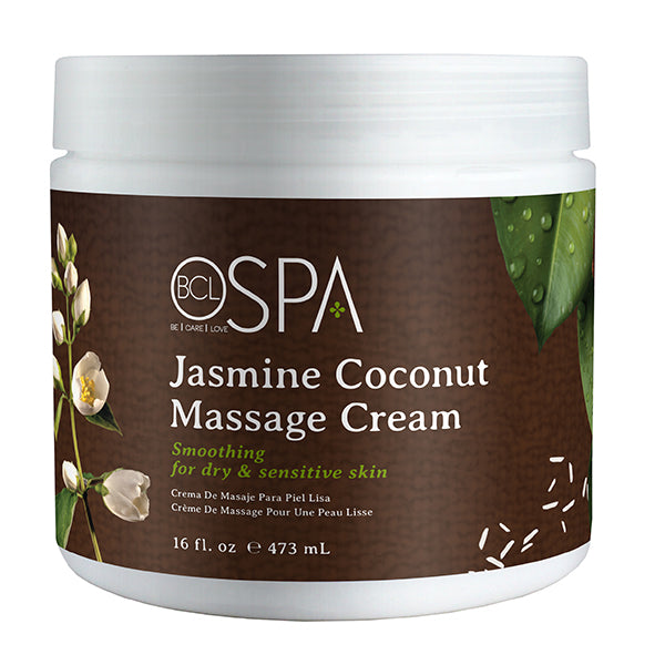 Jasmine Coconut Massage Cream, Certified Organic by BCL Spa 64oz