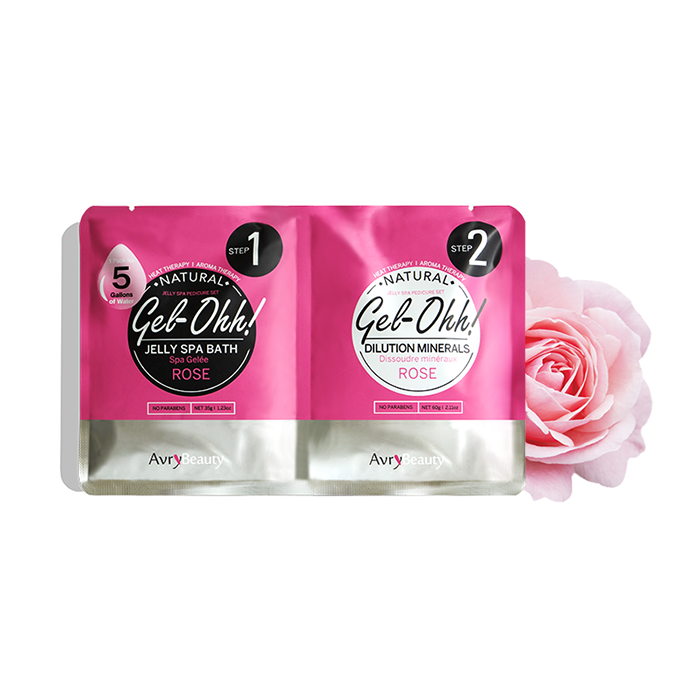 Jelly Pedicure Spa Packets - Rose Gel-Ohh By AvryBeauty Case of 120