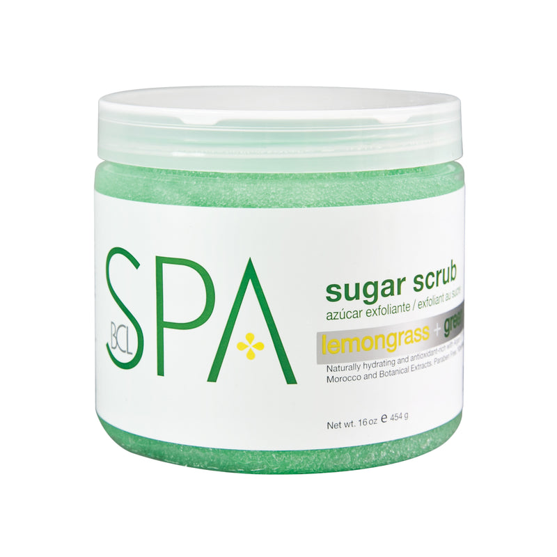 Lemongrass & Green Tea Sugar Scrub, Certified Organic by BCL Spa 16oz