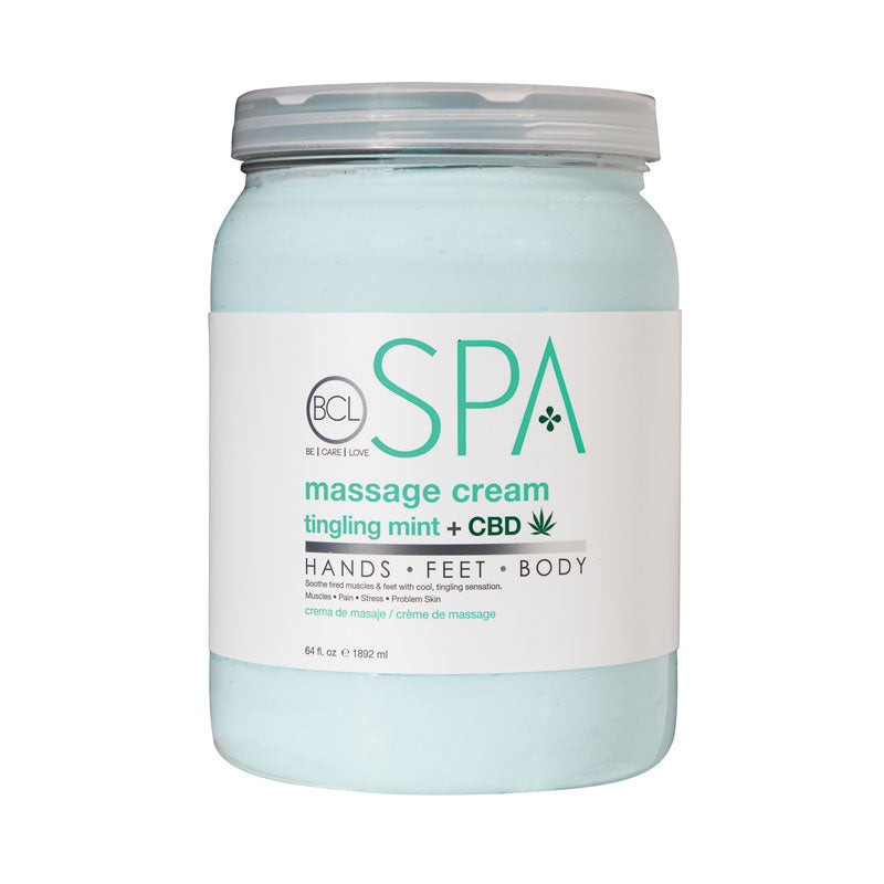 Tingling Mint Massage Cream, Certified Organic by BCL Spa 64oz