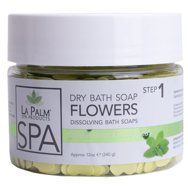 LaPalm Soap Flower Petals for Pedicures - Spearmint Eucalyptus 12oz