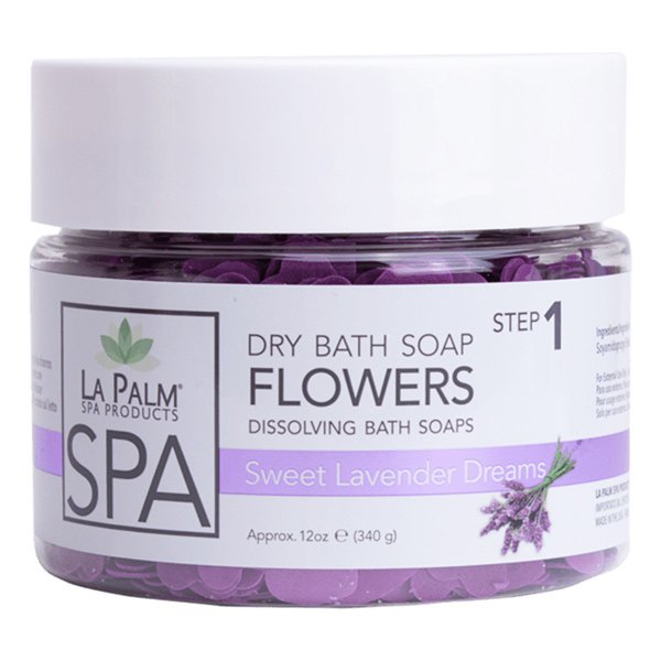 LaPalm Soap Flower Petals for Pedicures- Sweet Lavender Dreams 12oz