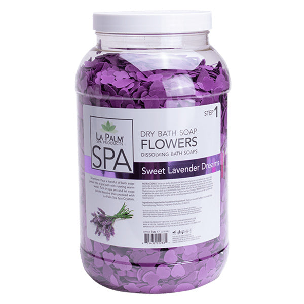 LaPalm Soap Flower Petals for Pedicures - Sweet Lavender Dreams 128oz