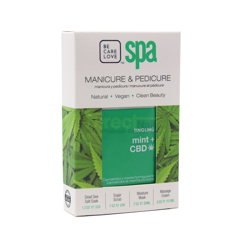 4-Step Pedicure & Manicure Kit Tingling Mint, All Natural Ingredients Case of 50 by BCL SPA