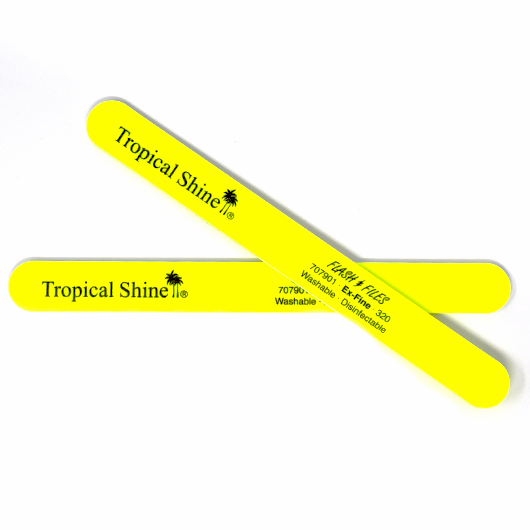 Nail File 320 Grit (Fine) Yellow Flash By Tropical Shine