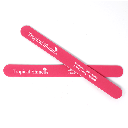 Nail File 400/600 Grit (Fine) Pink File By Tropical Shine