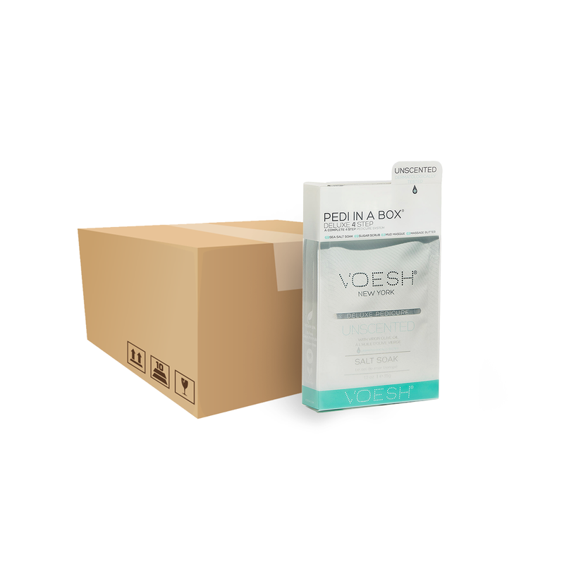 4 Step Voesh Deluxe Pedi In a Box Kit, Unscented Case of 50