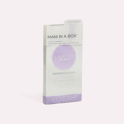 Voesh Mani In a Box 3 Step Waterless Manicure Kit Lavender Case of 50