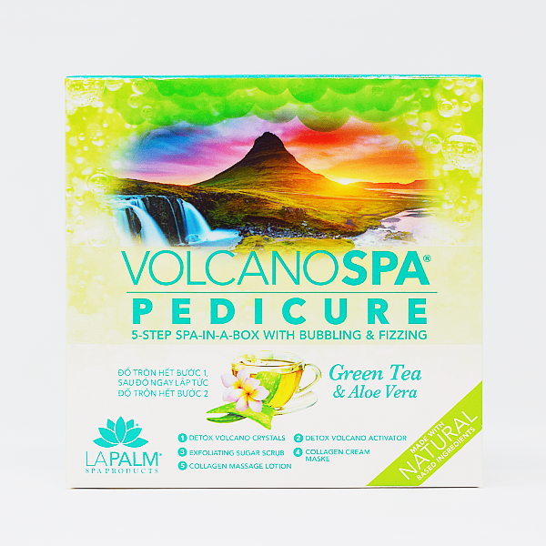 Volcano Spa Pedicure Kit- Green Tea & Aloe Vera by LaPalm