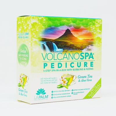 Volcano Spa Pedicure Kit- Green Tea & Aloe Vera Case of 26 by LaPalm