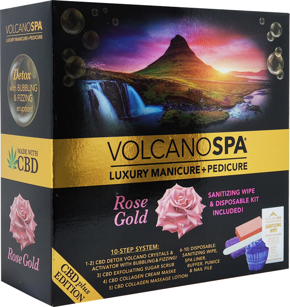 Volcano Spa Pedicure Kit - ROSE GOLD Case of 36 by LaPalm