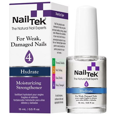 NailTek Strengthener 4 - Moisturizing Strengthener For For Weak Damaged Nails, 0.5oz