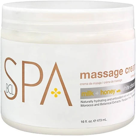 Milk & Honey Massage Cream, Certified Organic by BCL Spa 16oz