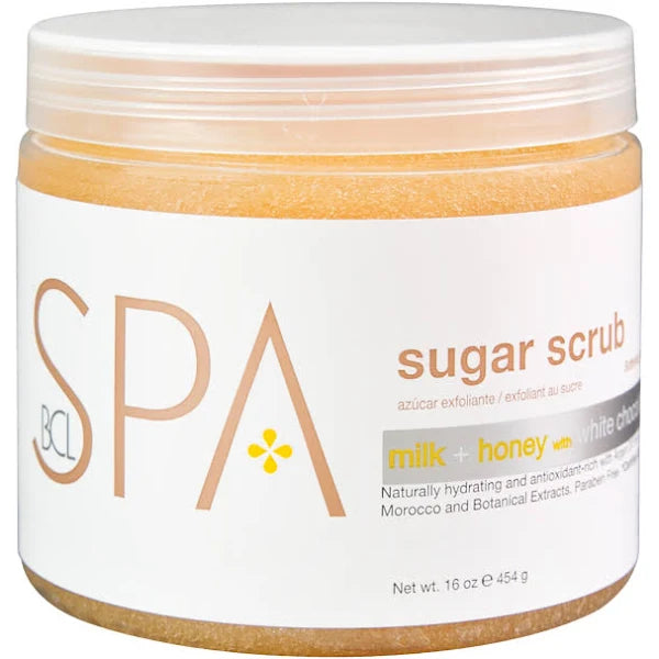 Milk & Honey Sugar Scrub, Certified Organic by BCL Spa 16oz