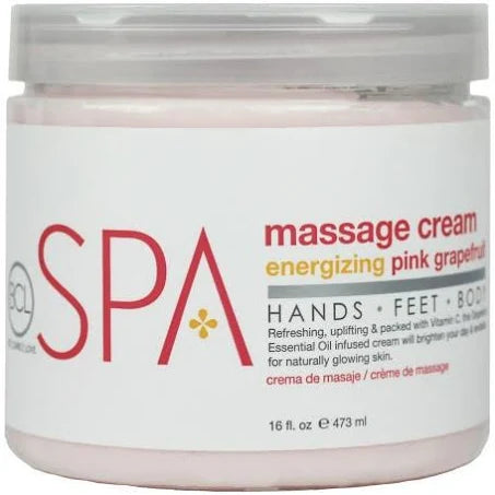 Energizing Pink Grapefruit Massage Cream, Certified Organic by BCL Spa 16oz