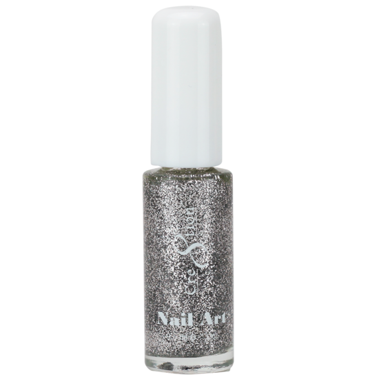 Detailing Nail Art Lacquer Silver Glitter 9.5ml by Cre8tion